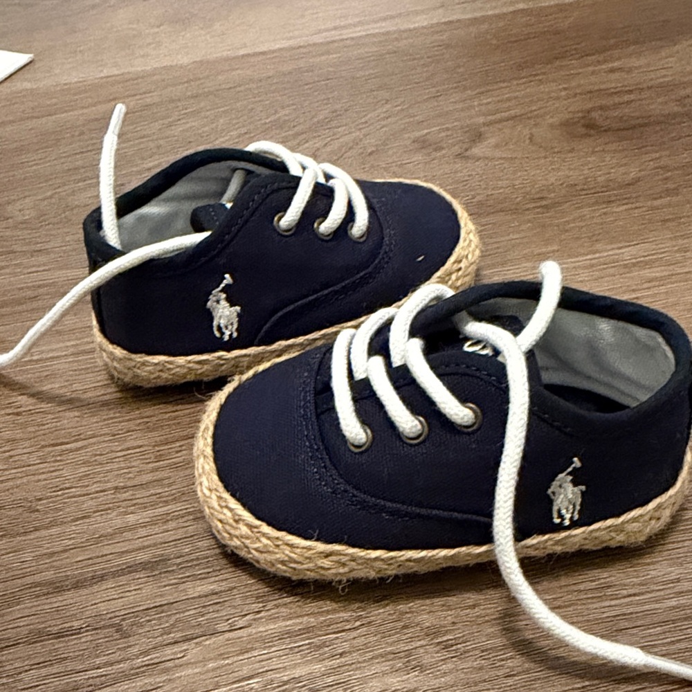 NWT Ralph Lauren Bowman-Cotton Jute Shoe | Size 2 Infant - Picture 4 of 6